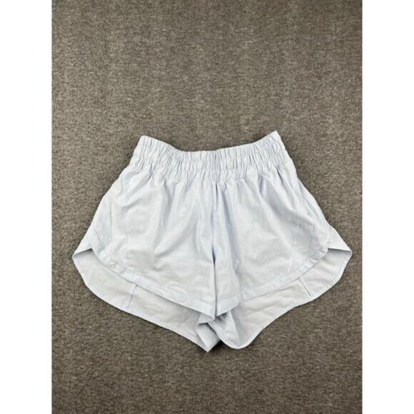 Lululemon Hotty Hot Light Blue Shorts with Elastic Waistband Size 6 - Picture 1 of 10